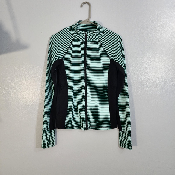 Forever 21 teal and black full zip workout jacket - Picture 1 of 8